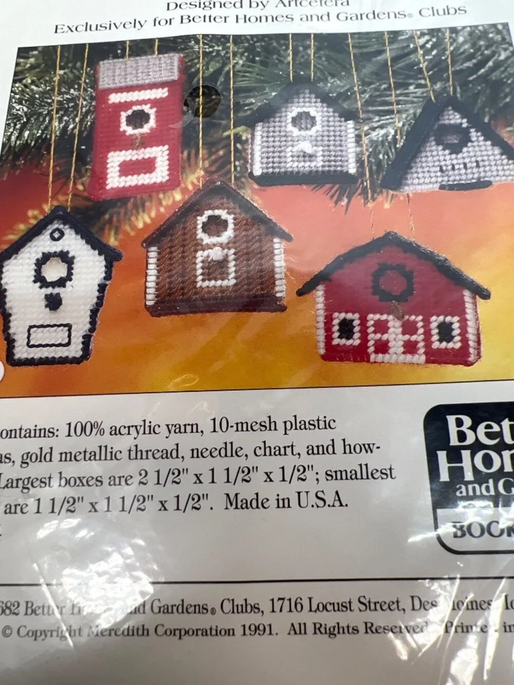 10 Needlepoint Mini Bird Houses Craft Kit